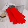 Guantes para Mujer Invierno Lana Lindos Tejidos Estilo Coreano Sin Dedos Pantalla Táctil Protección contra el Frío Estilo Harajuku Guantes de Moda