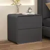 Mesita de Noche Minimalista Moderna Estilo Crema 2025 Almacenamiento Extra Estrecha Modelo Nuevo Tres Niveles Lujo Ligero Almacenamiento de Dormitorio Mesita de Noche Uso en el Hogar