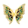 Broche Retro Exagerado de Mariposa Europeo y Americano con Diseño Único, Broche Serie Diamante Colorido en Forma de Ala, Joyería de Accesorio de Alto Nivel Estilo Francés