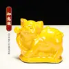 Adornos de Cerámica del Cerdo del Zodiaco Manualidades Lindas de Cerdo Dorado Decoraciones para el Hogar Sala de Estar Mueble de TV Regalos de Cerdo