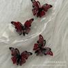 Nuevo hueco grande negro rojo acetato mariposa tridimensional DIY hecho a mano crema pegamento valle belleza decorativo accesorios para fotos