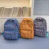 Nova mochila xadrez retrô, moderna e única, grande capacidade, adequada para alunos do ensino fundamental e médio, estilo coreano, mochila versátil