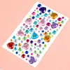 Adesivos de strass autoadesivos para sobrancelha e canto dos olhos, adesivos de joias autoadesivos para artesanato infantil com verso adesivo, acessórios DIY para maquiagem de feriado