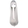 Peluca Cos Peluca de Pelo Largo Recto Colorida Peluca de Cosplay Estilo Anime Europeo y Americano En Stock Peluca de 80 cm En Stock
