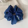 Scrunchie de Cor Sólida Xadrez Simples Estilo Coreano Elegante Versátil para Mulheres Rabo de Cavalo Baixo Coque Prendedor de Cabelo Acessório de Cabelo para Mulheres