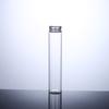 Venta al por mayor, botella con tapa de rosca de aluminio de 30 mm, transparente, para cápsulas de Cordyceps en polvo, de borosilicato alto.