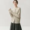 Cárdigan de Cachemir para Mujer con Botones de Perla, Amigable con la Piel, Abrigo Grueso de Punto Trenzado, Prendas de Punto de Cuello Redondo Otoño/Invierno 2026