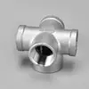Conector de Cinco Vías Tridimensional de Acero Inoxidable 304 Rosca Interna de 1/2 Pulgada 3/4 Pulgada Accesorio de Tubería Dn32 Una Entrada Cinco Salidas Accesorio para Tubería de Agua