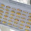 2025 Nova Transmissão ao Vivo Joias de Ouro Falso 24K Anel Rosa Feminino Anel de Ouro de Areia Vietnamita Atacado