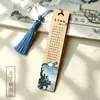 Marcador de Página Pequeno de Bambu Estilo Clássico Chinês de Madeira Li Bai Poesia Criativo Artístico Exquisite Presente para Professores Alta Qualidade