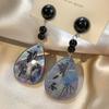 Nuevos pendientes chinos, pendientes con borlas para mujer, abrigo antiguo, pendientes de estilo antiguo, accesorios de vestir con cara de caballo, Hanfu Cheongsam, moda nacional