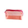 Bolsa de aseo transparente iridiscente con láser, organizador de maquillaje, PVC cuadrado, gran capacidad, bolsa cosmética, material de PVC portátil