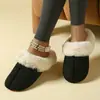 Pantuflas de Interior Populares para Mujer Transfronterizas, de Tacón Alto, Cálidas, Cómodas, Suaves, Ligeras de Algodón, Venta al por Mayor, Personalización de Pedidos Pequeños