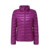 Venta al por mayor transfronteriza 2023 otoño e invierno nueva versión coreana de chaqueta ligera de plumón corta con cuello alto para mujer abrigo ligero delgado de talla grande