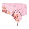 Zb377 Decoração de Árvore de Natal Toalha de Mesa de Aniversário 130*220cm Rosa Tema de Natal Toalha de Mesa Descartável de PE