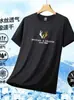 Camiseta de Verano de Manga Corta Transfronteriza para Hombre, Holgada, Transpirable, Absorbente de Sudor, Estilo Nuevo de Marca de Moda, Cuello Redondo Casual, Camiseta Superior Elegante