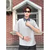Fabricante Directo Camiseta de Retazos a Cuadros Estilo Americano Falsa de Dos Piezas para Hombre, Verano Retro Holgada con Media Cremallera Manga Corta Marca de Moda Versátil