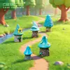 Adornos de paisaje en miniatura, manualidades de resina, decoraciones de casa del árbol de dibujos animados, accesorios y materiales de paisajismo DIY