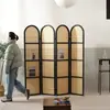 Divisória de Tela de Rattan, Estilo Japonês, Moderna, Tela Dobrável Móvel para Separar Sala de Estar, Hall de Entrada e Bloquear Vista em Quarto de Pousada
