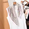 Bufanda Ligera de Seda para Verano, Bufanda de Cuello Transpirable y Versátil, Bufanda Decorativa para Combinar con Camisas y Trajes