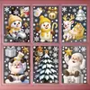 Decoraciones Navideñas Ciervo Dorado Muñeco de Nieve Pegatinas Electrostáticas Suministros para Fiesta Navideña Guirnalda Cálida de Iglú Pegatinas para Ventana