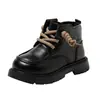 Botines retro para niños, botas de cuero impermeables para niñas, nuevo modelo 2026 botas amarillas para niños, botines de otoño para niños