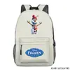 Directo de fábrica Mochila estampada de Frozen mochila de animación para escuela primaria bolsa de dibujos animados con estampado en caliente gran capacidad