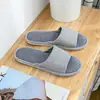 Pantuflas de Lino para Mujer de Verano para Interiores del Hogar para Parejas con Suela Gruesa Suela Suave Hogareñas para las Cuatro Estaciones Zapatos de Casa de Algodón y Lino para Suelo de Madera