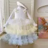 Conjunto de Vestido Chaleco Estilo Little Chanel para Niñas Otoño 2026 Nuevo Dulce Vestido de Tul con Volantes de Princesa para Bebé Conjunto de Dos Piezas
