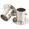 Assento de Flange Montado na Superfície em Aço Inoxidável Assento para Barra de Toalhas e Roupas Base Fixa Assento Fixo para Barra de Cortina Tubo Redondo Acessórios para Guarda-roupa