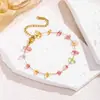 Colar de Pedras Naturais Coloridas com Contas para Mulheres, Nova Moda Transfronteiriça para o Verão, Pulseira de Moda de Nicho, Joias de Luxo Leve e Elegantes para Atacado
