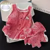 Pijama Feminino de Algodão Nuvem com Sutiã Embutido Novidades de Verão Conjunto de Regata e Shorts Color Block para Relaxar com Sutiã Embutido Pijama