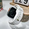 Para Apple Watch Correa de Apple Watch iwatch Modificada Color Sólido Silicona Letra de Deducción Correa de Reloj