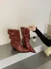 Botines anchos para mujer con tacón alto grueso, diseño plisado y hebilla de cinturón, botas de moda, nueva colección Otoño/Invierno 2026