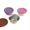 Tampa de Tigela de Sorvete de Silicone Tampa de Copo de Molho de Aço Inoxidável Transfronteiriça Tampa de Silicone para Conservar Fresco Tampa de Silicone Vedante de Silicone de Grau Alimentício
