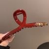 2024 Año Nuevo Rojo accesorios para el cabello pinza de pelo pinza de tiburón Maillard pinza grande para la parte trasera de la cabeza de alta calidad pin de pelo regalo