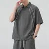Nuevo Traje Casual de Hombre Verano 2026 con Camisa Polo de Manga Corta con Solapa y Pantalones Cortos, Conjunto de Dos Piezas Suelto y Moderno para Hombre