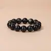 Pulseras de Obsidiana Dorada para Hombres y Mujeres, Cuentas Individuales, Cuentas Sueltas Ojo de Gato, Pulseras de Pareja, Lujo Ligero, Sensación de Alta Gama, Obsidiana Natural al por Mayor