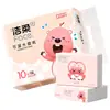 Papel de seda C&S, adorable toallita cuadrada pequeña portátil co-branded Ruby, resistente al agua, adecuada para estudiantes y niños como servilleta portátil