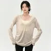 Top Deportivo Transpirable Holgado para Mujer de Manga Larga para Correr Fitness Pilates Conjunto de Entrenamiento Ropa Nueva de Yoga Cubierta