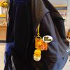 Llavero Auténtico B.Duck Patito Amarillo Tallado en Madera Llavero Femenino Lindo Creativo Muñeco de Resina Colgante para Mochila