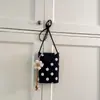Bolsa de celular única e versátil com bolinhas 2026 nova tendência de moda de alto valor simples elegante de ombro único transversal para vendas transfronteiriças