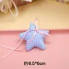 Nuevo Estilo Pinza para el Cabello de Estrellas de Cinco Puntas a Cuadros con Cinta, Pinza de Pico de Pato con Temperamento Dulce y Femenino, Pinza Linda de Dibujos Animados para Flequillo de Niños