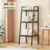 Estantería de pie para sala de estar, escritorio multicapa, estante de almacenamiento de artículos varios de acero al carbono, estantería de almacenamiento en forma de escalera, multifuncional para dormitorio
