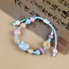 Pulsera de Gato de Cerámica Jingdezhen, Pulsera de Muñeca Fresca de Dibujos Animados Estilo Pastoral, Suministro al por Mayor para Zonas Turísticas Joyería de Gatito