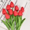 Tulipán Flor Artificial Transfronteriza Boda Hogar Hotel Decoración Decoración Suave Mini Tacto PU Flor Falsa Planta Artificial