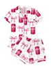 Floral 2026 Novo Conjunto Transfronteiriço de Pijama com Cardigã de Seda Leite Estampado, Shorts de Manga Curta para Mulheres, Roupa de Casa Transfronteiriça