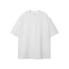 Camiseta Masculina de Manga Curta Verão Novo Produto Peso Pesado 385g Tamanho Grande Marca de Moda de Rua Cor Sólida Caimento Solto Unissex Camiseta de Manga Curta