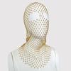 Bufanda de Red con Pedrería Europea y Americana para la Cabeza Tendencia para Fiestas, Carnavales, Máscara Brillante, Sombrero de Fiesta Personalizado para Adultos