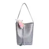 Bolso Cubo Tejido Hueco de Nuevo Diseño de Moda 2025 para Mujer, Bolso de Hombro y Mano de Gran Capacidad, Bolso de Verano, Bolso de Hombro Moderno